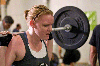 Jackie lifts weight